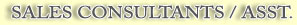 SALES CONSULTANTS / ASST.